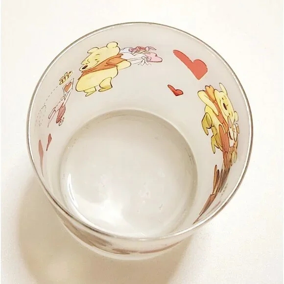 Winnie The Pooh Tigger Piglet VALENTINE'S DAY Frosted Glass Candle Holder 4.25" - Picture 7 of 12